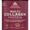 Ancient Nutrition Collagen Powder Protein with Probiotics, Unflavored Multi Collagen Protein with Vitamin C, 45 Servings, Hydrolyzed Collagen Peptides Supports Skin and Nails, Gut Health, 16oz