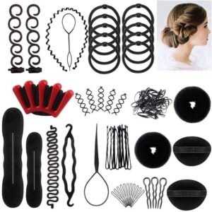 71ykc316jmL._SL1000_.jpg Winkeyes Hair Styling Set - DIY Hair Braiding Tool Kit with Hair Modelling Accessories for Simple and Fast Spiral Braids