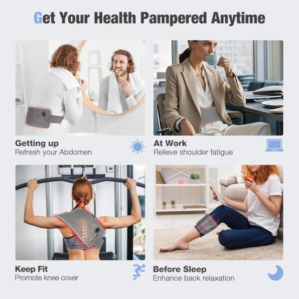 Red Light Therapy for Body, 3-in-1 Infrared Light Therapy pad with 660nm Red & 850nm Near Infrared, Auto Timer & 3 Modes, Easy-Use Home Therapy Belt for Pain Relief & Muscle Recovery