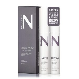 71zM3PACrrL._SL1500_.jpg NULASTIN Eyelash Serum & Brow Serum - Lash & Brow Dual System - Eyebrow & Eyelash Enhancing Serums with Keratin & Peptides for Fuller Looking Lashes & Brows (2 Count, 0.1 Fl Oz Each)