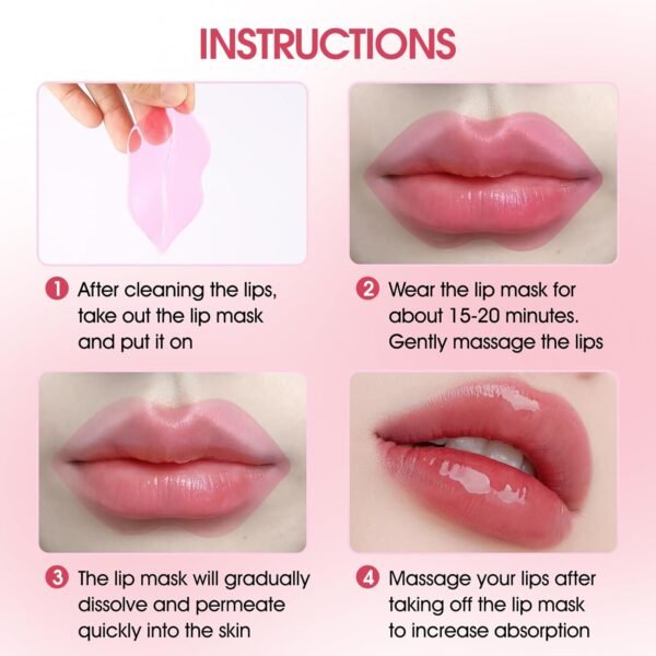30 pieces of Moisturizing Collagen Crystal Lip Mask - Anti-Ageing & Anti Chapped, Reduce lip Wrinkles, Fade Lip Color, Make Skin Smooth