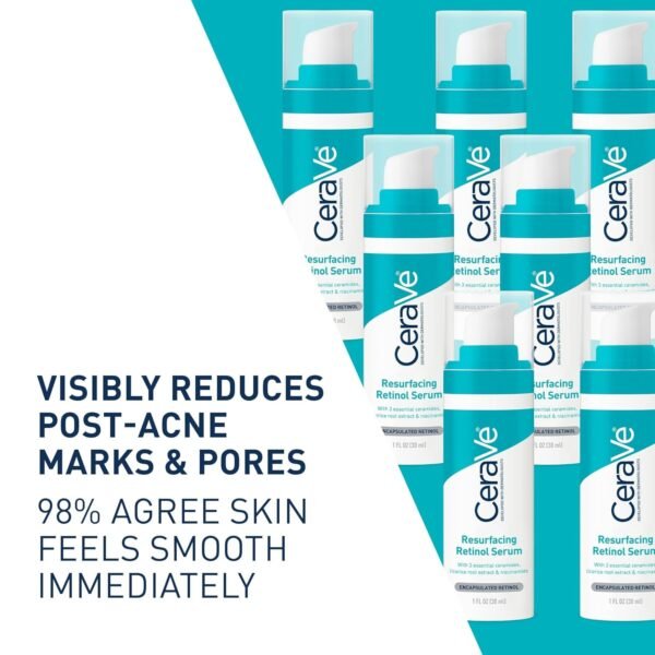 71zg4Osiq2L._SL1500_.jpg CeraVe Resurfacing Retinol Serum For Post Acne Marks, Formulated With Licorice Root Extract & Niacinamide, Brightening Serum & Pore Minimizer For Face, Post Acne Skin Barrier Repair, Non-Comedogenic