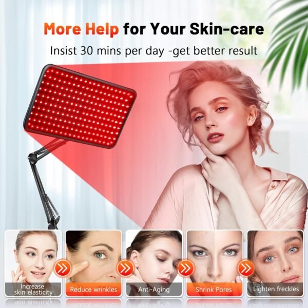 HALIDODO Red Light Therapy for Body, 940nm Red Light Therapy Lamp with Adjustable Stand, Infrared Light Therapy for Body, 660nm Red Light Lamp&850nm Redlight Therapy Device for Body Head Pet