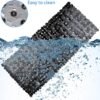 SONGZIMING Non-Slip Pebble Bathtub Mat Black 16 W x 35 L Inches (for Smooth/Non-Textured Tubs Only) Safe Shower Mat with Drain Holes, Suction Cups for Bathroom