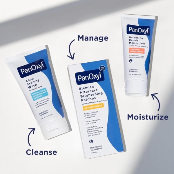 81-0R3HAl5L._SL1500_.jpg PanOxyl PM Balancing Repair Moisturizer with Niacinamide, Ceramides and Cica, Hydrating Face Moisturizer, Acne Prone Skin and Dry Skin, Non-Comedogenic Night Face Moisturizer, 3 oz