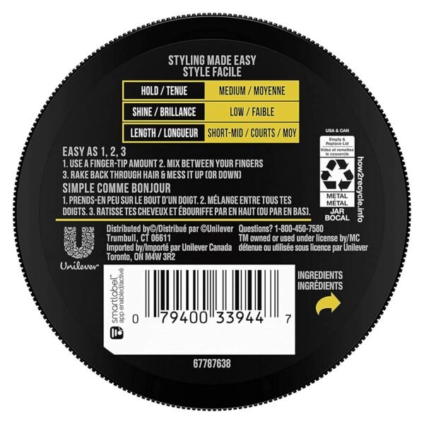 81-7mRuOqL._SL1500_.jpg AXE Styling Flexible Hair Paste Urban Messy Look 2 Count for An Instant Texture Boost Hair Styling Made Easy 2.64 oz