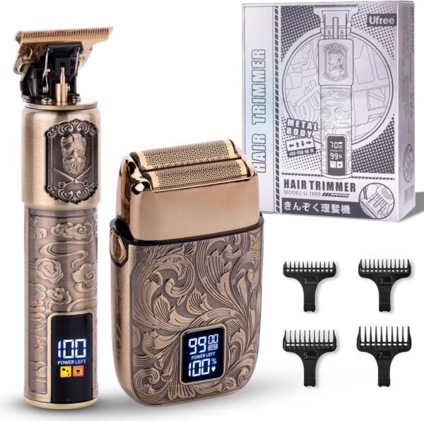 Ufree Foil Shavers Electric Razor for Men, Beard Trimmer Grooming Shaving Kit, Hair Trimmer, Cordless Head Shavers for Bald Men Barber Clippers, Birthday Gifts for Him