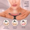 GLO24K Red Light Beauty Device for Face and Neck - Based on Triple Action LED, Thermal, and Vibration Technologies