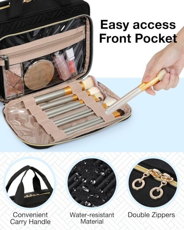 8100MRuJL._AC_SL1500_.jpg BAGSMART Toiletry Bag Hanging Travel Makeup Organizer with TSA Approved Transparent Cosmetic Bag Makeup Bag for Full Sized Toiletries, Large-Blck