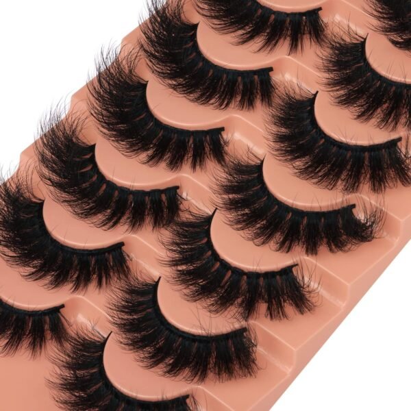 810aO19XdrL._SL1500_.jpg Mink Lashes Full Volume False Eyelashes 18mm Dramatic Faux Mink Eyelashes Natural Look Cat Eye Volume Eye Lashes Multipack by Focipeysa