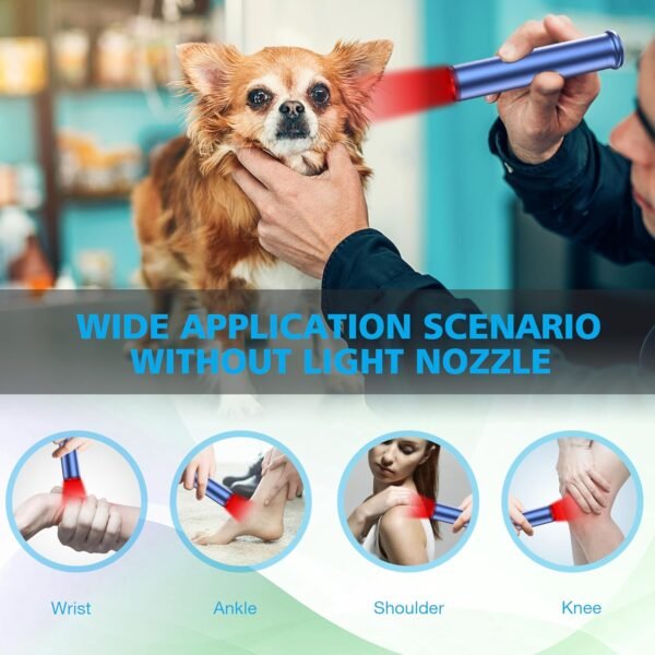 Red Light Therapy with Removable Tip, 2-in-1 Near Infrared & Red Light Therapy for Face Body with Timer and 4 Modes for Pain Relief of Muscles Joints, 660/850/940nm Light Therapy Torch for Travel Home