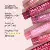 Burt's Bees Lip Tint Balm with Long Lasting 2 in 1 Duo Tinted Balm Formula, Color Infused with Deeply Hydrating Shea Butter for a Natural Looking Buildable Finish, Fiery Red Dahlia (2-Pack)