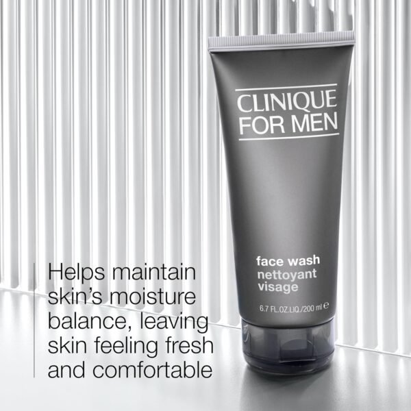 Clinique For Men Face Wash For Normal To Dry Skin Types With Aloe Vera, 6.7 Fl Oz