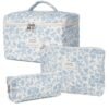 812aEXKKjyL._SL1500_.jpg Makeup Bag,Quilted Cosmetic Bag,Large Floral Make Up Bag for Women,Cotton Makeup Bag Set,Flower Travel Toiletry Bag