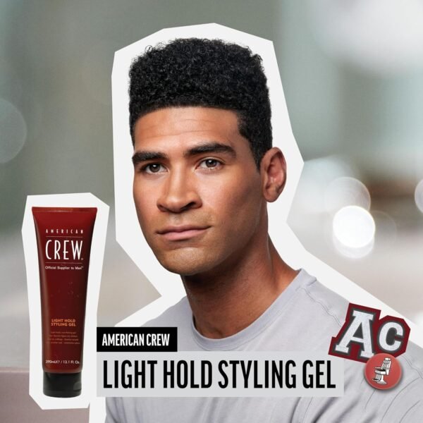 American Crew Men's Hair Gel, Light Hold Styling Product, 13.1 fl oz