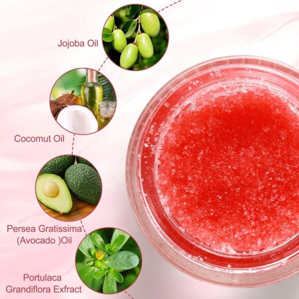 812u9ugj4RL._SL1500_.jpg Strawberry Lip Scrub & Repair, Exfoliator & Moisturizer for Chapped, Dry and Flaky Lips