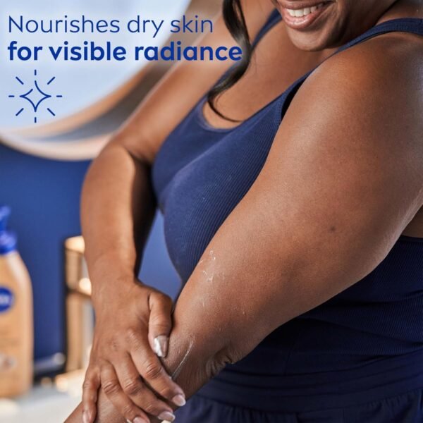 8135dtT46L._SL1500_.jpg NIVEA Cocoa Butter Body Cream for Dry Skin with Hyaluronic Acid, Cocoa Butter and Deep Nourishing Serum, 72-Hour Body Moisturizer, 16 Oz Jar