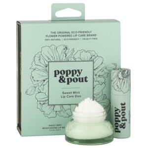 813Mez3u8rL._SL1500_.jpg Poppy & Pout Lip Care Set | Lip Balm & Scrub | Sustainable Cardboard Tubes & Glass Jars, All Natural, Beeswax, Coconut Oil, Cruelty Free, Exfoliating & Moisturizing Lip Treatment (Sweet Mint)