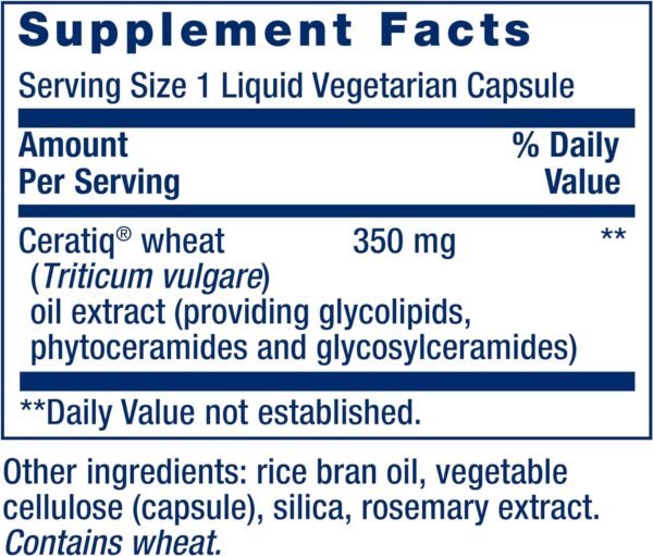 Life Extension Skin Restoring Ceramides - Promotes Hydration & Encourages Healthy Ceramide Levels in Skin - Once-Daily Oral Supplement - Non-GMO, Gluten-Free – 30 Liquid Vegetarian Capsules