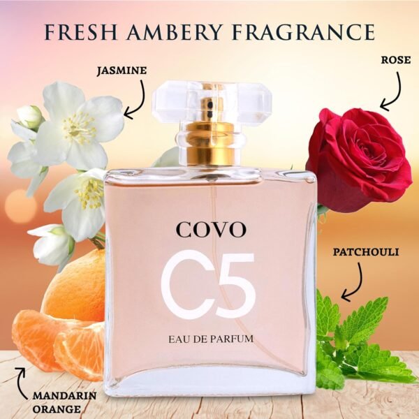 813WvnqxWVL._SL1500_.jpg C5 for Women Eau De Parfum - Pure Femininity in a Bottle - Delicate Floral Scents of Jasmine and May Rose - A Fragrance That Will Get You Noticed - Cruelty-Free Perfume Precious Gift for Women