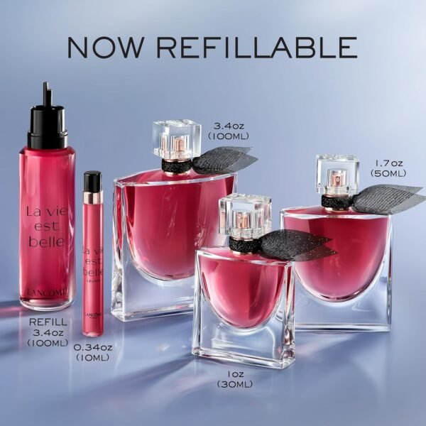 813gWmHicZL._SL1500_.jpg Lancôme La Vie Est Belle L'Elixir Eau De Parfum 3.4 Fl.oz Refill - Warm, Velvety Floral Perfume with Notes of Raspberry, Bergamot, Violet, Rose & Cocoa Butter - Womens Perfume