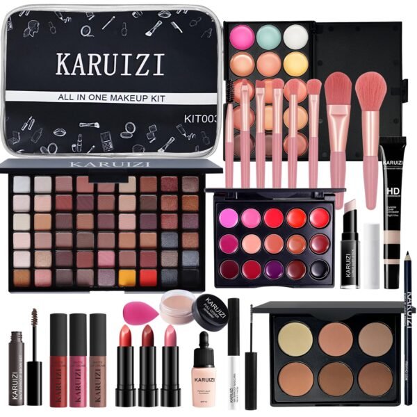 Makeup Kit All-in-one Makeup Gift Set for Women Full Kit Gift Set for Women,Girls & Teens,Eyeshadow Palette, Lip Gloss Set, Lipstick, Blush, Foundation, Concealer,Makeup Brush Set