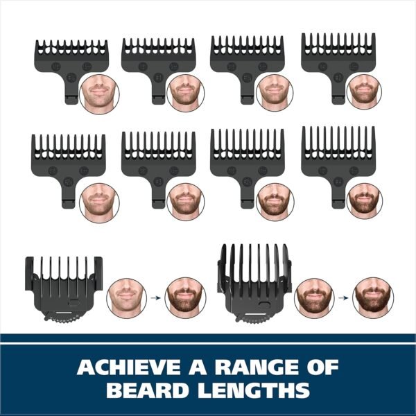 Wahl Stainless Steel Lithium Ion 2.0+ Slate Beard Trimmer for Men - Electric Shaver, Nose Ear Trimmer, Rechargeable All in One Men's Grooming Kit - Model 9864