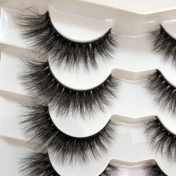814gCxXjucS._SL1500_.jpg Pooplunch False Eyelashes Cat Eye Wispy Faux Mink Lashes Pack Fluffy Short Natural Fake Lashes 7 Pairs Multipack