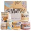 Nurture by Nature RELAX & CALM Spa Kit - Birthday Gifts for Women - Spa Gift Baskets For Women, 6-in-1 Self Care Kit, Bath Sets Gift - Lavender Pillow Mist, Bath Salts, Body Scrub, Bath Bomb