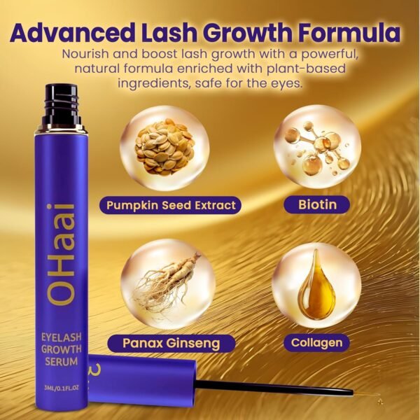 815lzGI-sZL._SL1500_.jpg Prostaglandin-Free Eyelash Growth Serum for Thicker Longer Healthier Lashes, Lash Enhancing Serum, Lash Boost, Eyelash Lift, Vegan & Cruelty-Free for Sensitive Eyes, 3ml, 90-Day Supply