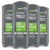 Dove Men+Care Body Wash Extra Fresh 4 Count for Men's Skin Care Body Wash Effectively Washes Away Bacteria While Nourishing Your Skin 18 oz
