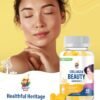 SUNNY SAM Biotin Collagen Gummies for Women & Girls - Low Sugar 60 Chewable Beauty Collagen Gummies for Enhanced Hair Skin and Nails - Biotin, Vitamin A, Zinc Supplement - Natural Lemon Flavor