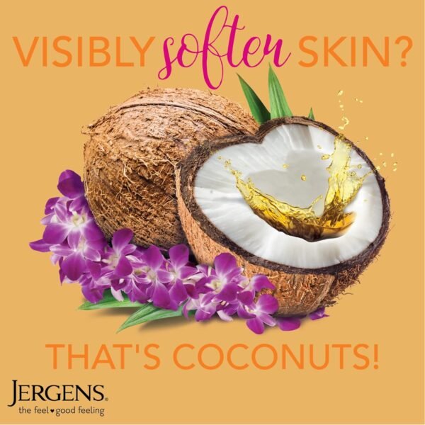 816Tn1jSdML._SL1500_.jpg Jergens Hydrating Coconut Body Lotion, Hand and Body Moisturizer, Infused with Coconut Oil, Hydrates Dry Skin Instantly, Dermatologist Tested, 16.8 oz, Pack of 3