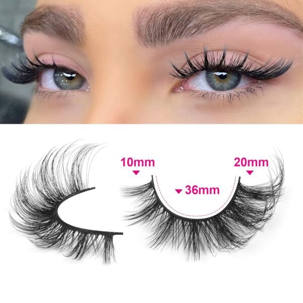 817MC-8rayL._SL1500_.jpg False Eyelashes Wispy Lashes Natural Look Fake Eyelashes Cat Eye Lashes Mink Fluffy Strip False Lashes Fox Eye Lashes Pack 7 Pairs ALICROWN
