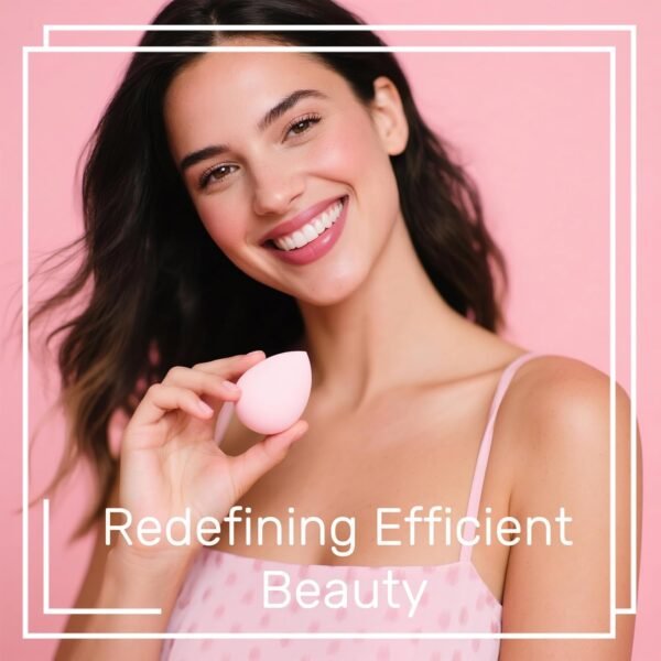 Makeup Sponge Set BS-MALL with Storage Case 7 Pcs for Liquid, Cream, and Powder, Foundation with 1 Mini Makeup Sponge Pink For Travel Daily Use (A-Pink）