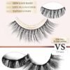 8193eeL2dCL._SL1500_.jpg Onlyall Natural Lashes Wispy Lashes Natural Look False Eyelashes Natural Flared Eyelashes False Eye Lashes Soft Fluffy Lashes 7 Pairs D-K06, Black