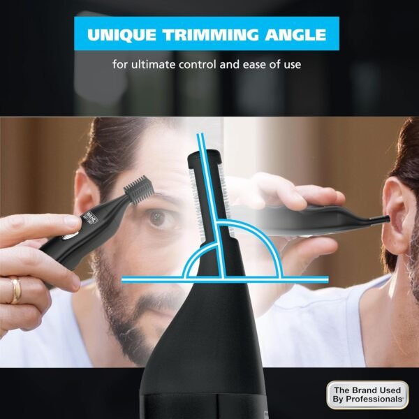 8197GPpf-LL._SL1500_.jpg Wahl Pro Series® Rechargeable Eyebrow, Ear & Nose Hair Trimmer for Men – Painless DualTech® Eyebrow Trimmer & Facial Hair Removal Device – Model 3025656