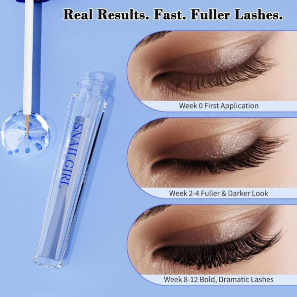 Kean Beauty Eyelash & Brow Growth Serum Set – Natural Biotin Formula to Enhance Lashes & Brows – 3ml x 2 – Gentle Formula for Sensitive Skin, Nourishing & Soothing