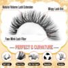Calphidar Eyelash Clusters 30D+40D+50D+60D+80D+100D Lash Clusters Wispy Individual Lashes 476PCS D-curly Lash Extension 10-16MM Natural Lashes Clusters DIY Cluster Eyelash Extensions for Beginners