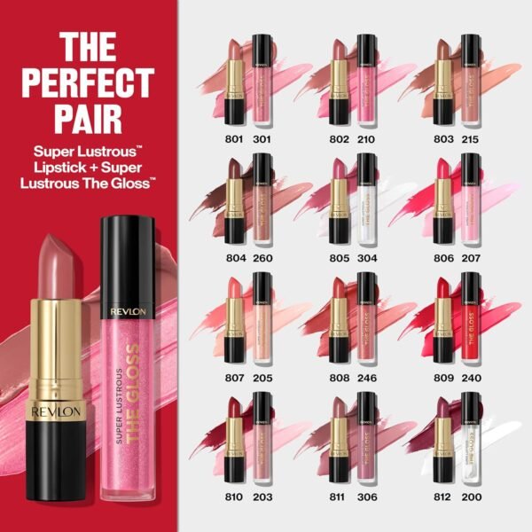 81AIhabQLfL._SL1500_.jpg Revlon Super Lustrous Lip Gloss, Non-Sticky, Hydrating, High Shine Finish, 215 Super Natural, 0.13 oz