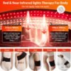 Red Light Therapy Wrap for Body, 660nm&850nm Infrared Red Light Therapy Belt with Vibration & Pulse, Massage Heating Pad Device for Back Shoulder Waist Muscle Pain Relief at Home