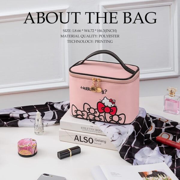 81Ap4OlqtUL._AC_SL1500_.jpg AmBealla Makeup Bag Large Waterproof Cosmetic Bags with Makeup Brush Holder, Cute Printed Makeup Organizer for Women Traveling,Portable Toiletry Bag for Girls