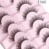 81ApDW2JJ5L._SL1500_.jpg Onlyall Natural Lashes Wispy Lashes Natural Look False Eyelashes Natural Flared Eyelashes False Eye Lashes Soft Fluffy Lashes 7 Pairs D-K06, Black
