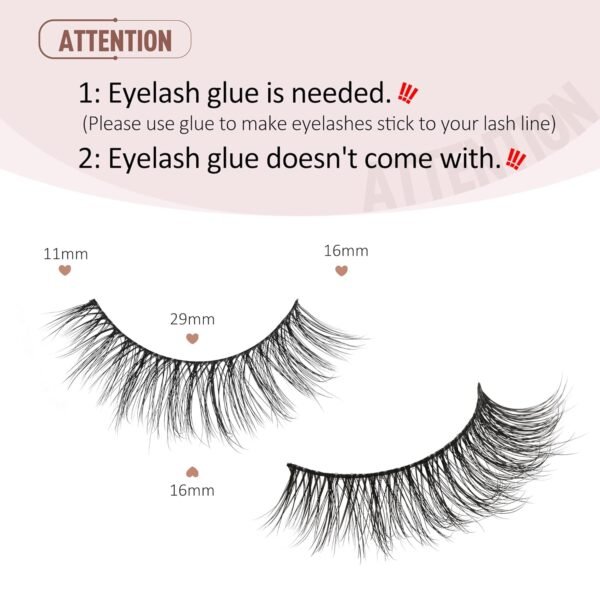 81BHN0q19iL._SL1500_.jpg Onlyall Natural Lashes Wispy Lashes Natural Look False Eyelashes Natural Flared Eyelashes False Eye Lashes Soft Fluffy Lashes 7 Pairs D-K06, Black