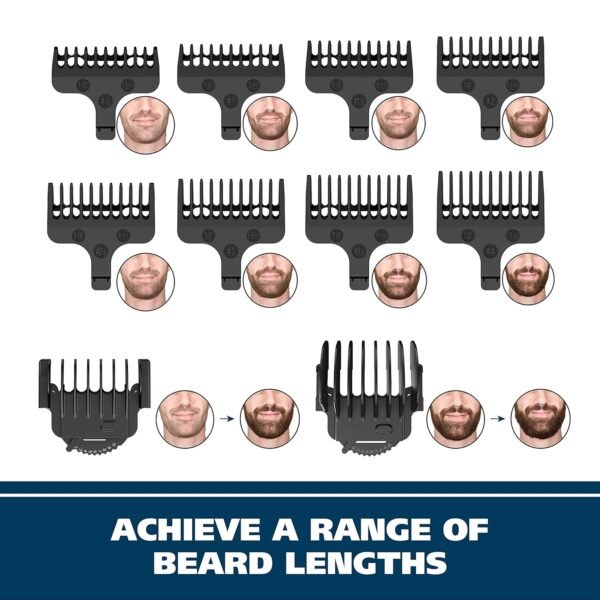 81BaQjRQrgL._SL1500_.jpg Wahl USA Stainless Steel Lithium Ion 2.0+ Beard Trimmer for Men - Electric Shaver & Nose Ear Trimmer - Rechargeable All in One Men's Grooming Kit - Model 9864SS