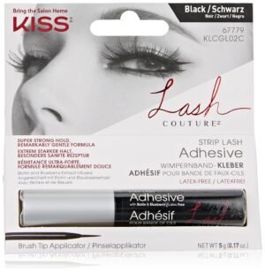 81BopTjKbFL._SL1500_.jpg KISS Lash Couture, Lash Glue, Super Strong Strip Lash Adhesive, Black, Includes Lash Adhesive, Long Lasting Wear, Can Be Used with Strip Lashes and Lash Clusters