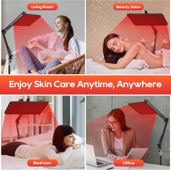 Red Light Therapy for Body and Face, 660nm 850nm 940nm Infrared Redlight-Therapy Lamp Device with Large Panel and Stable Stand at Home, Idea Gift for Women Wife Mom Sister Girlfriend