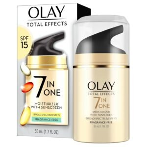 81CBhe73xHL._SL1500_.jpg OLAY Total Effects 7-in-1 Anti-Aging Face Moisturizer with SPF 15, Fragrance-Free 1.7 oz