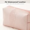 81CDDUwrP7L._AC_SL1500_.jpg HBselect 4 Pcs Chenille Letter Patch Makeup Bags - Portable Waterproof Cosmetic Organizer for Women