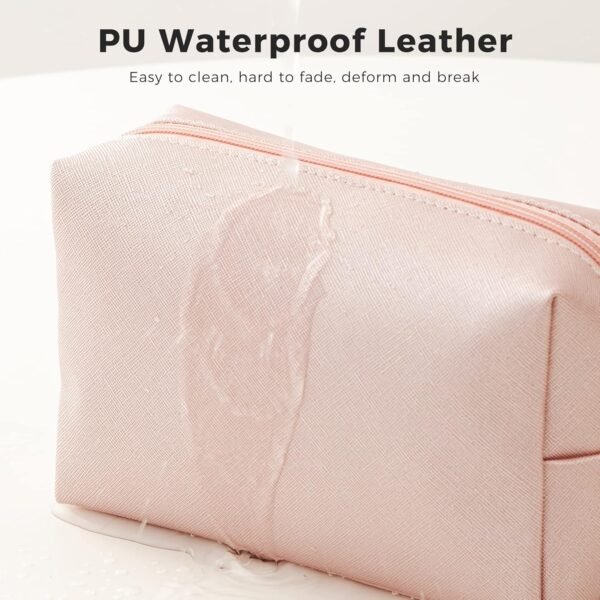81CDDUwrP7L._AC_SL1500_.jpg HBselect 4 Pcs Chenille Letter Patch Makeup Bags - Portable Waterproof Cosmetic Organizer for Women